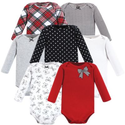 Baby Girls Hudson Cotton Long-Sleeve Bodysuits 7-Pack