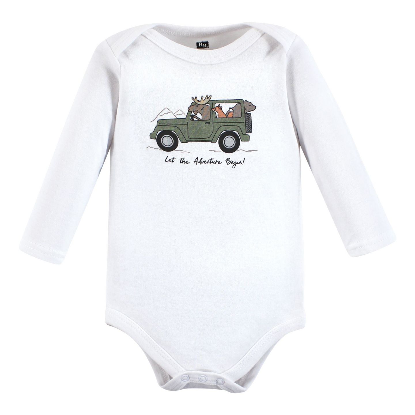 Боди Collection, длинный рукав, хлопок, 7 предметов — Hudson Baby, цвет: Анималистичный — фото 9
