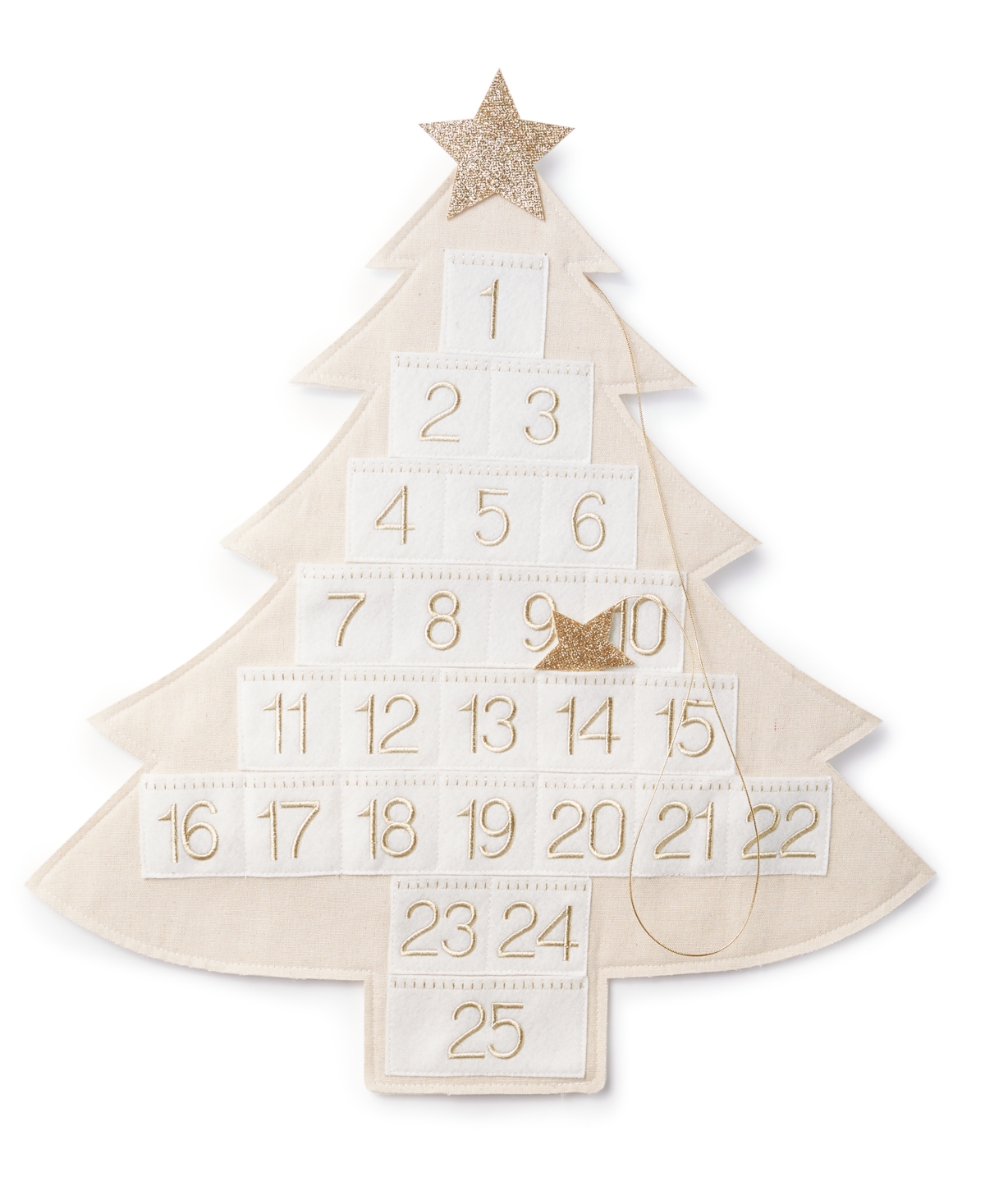 Holiday Lane Shine Bright Star-trimmed Tree Advent Calendar, Created For Macy's In No Color