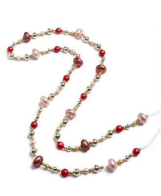 Holiday Lane - Burgundy and Blush 72" Beaded Garland