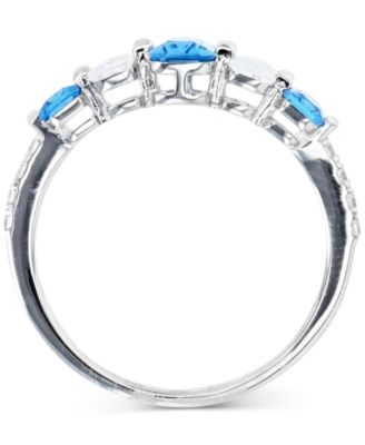 Lab-Grown Spinel (1-1/20 ct. t.w.) & Cubic Zirconia Ring in Sterling Silver