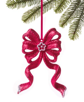 Holiday Lane - Ruby Red Holiday Red Bow Ornament