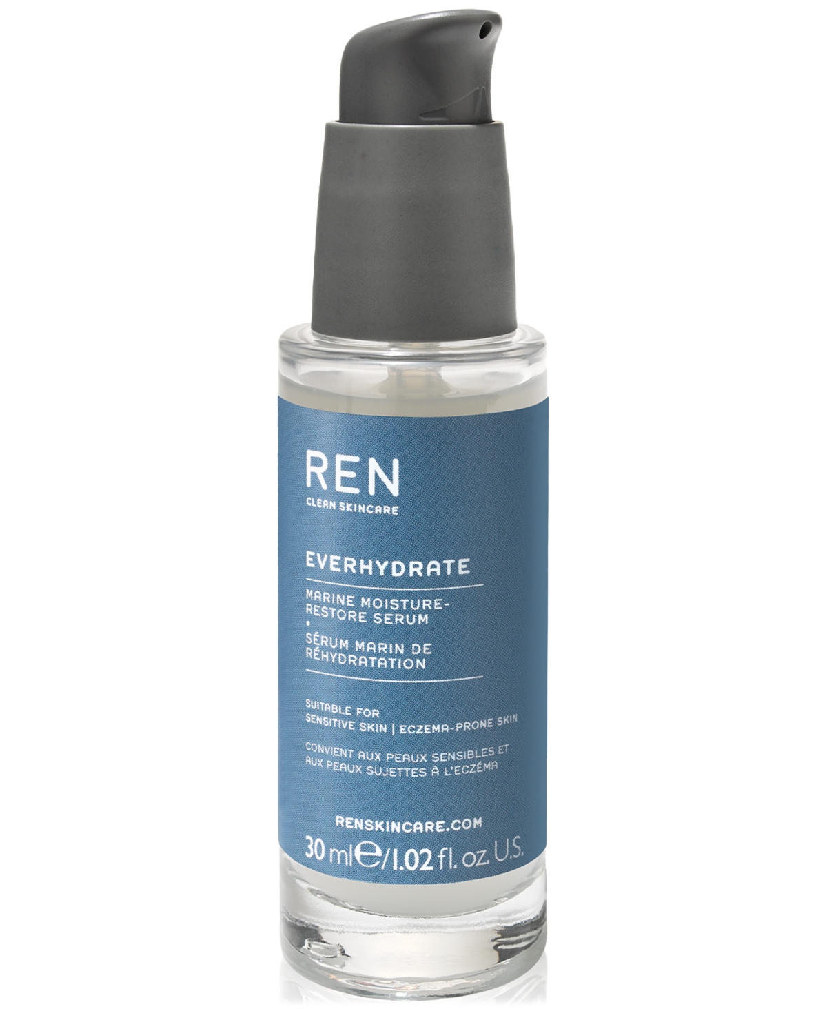 Ren Clean Skincare Everhydrate Marine Moisture-restore Serum, 1.02 Oz.