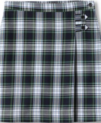 School Uniform Girls Plaid A-line Skirt Below the Knee