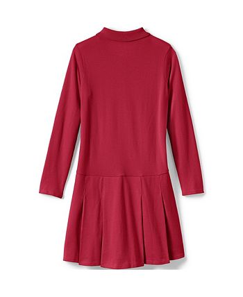 Girls Uniform Long Sleeve Knit Skater Dress