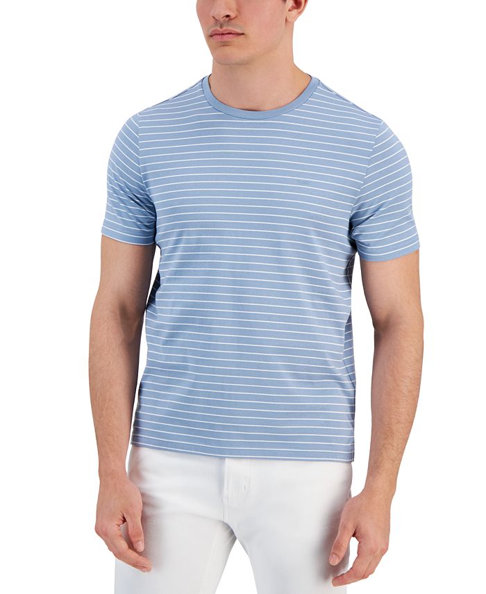 Michael Kors Men's Stripe Crewneck T-Shirt, Created for Macy's - Macy's