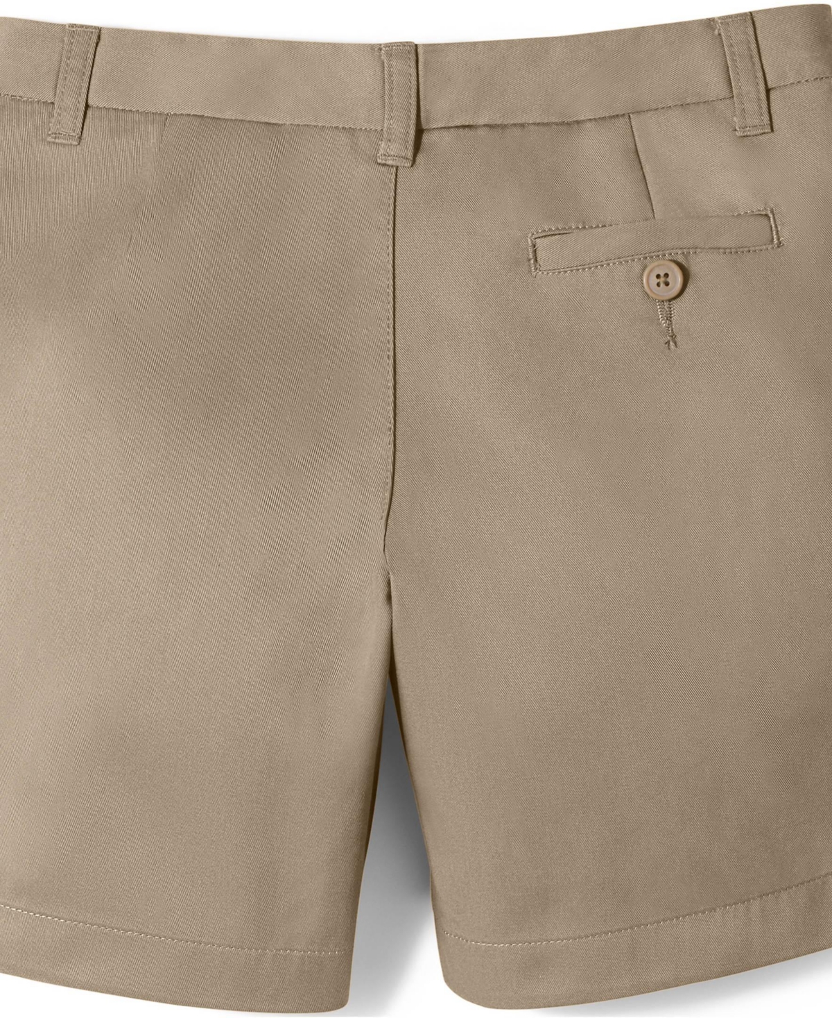 Lands' End Girls School Uniform Plain Front Blend Chino Shorts