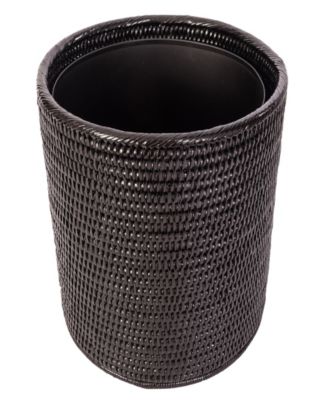 Rattan Round Waste Basket with Metal Liner