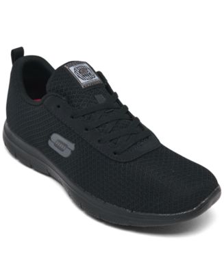 Skechers Women's Work Relaxed Fit: Ghenter - Bronaugh Slip Resistant  Athletic Work Sneakers from Finish Line - Macy's