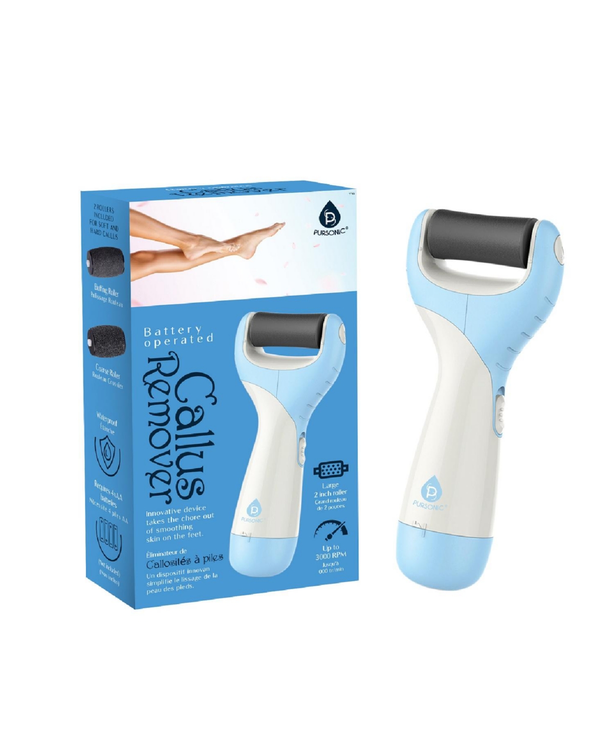 Battery Operated Callus Remover - Blue