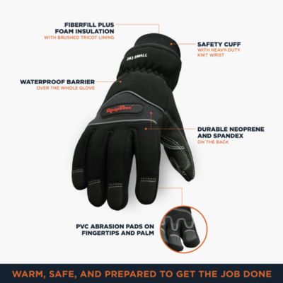 Men's Waterproof Abrasion Safety Glove - Durable, Warm Hand Protection for Tough Jobs