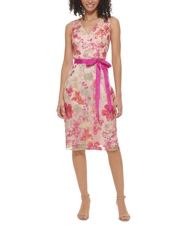 Eliza J Women's Embroidered Cocktail Dress - Macy's