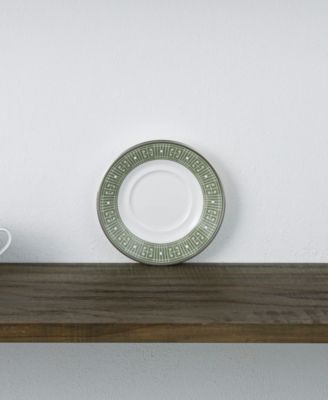 Infinity Green Platinum 4 Piece Saucer Set, Service for 4