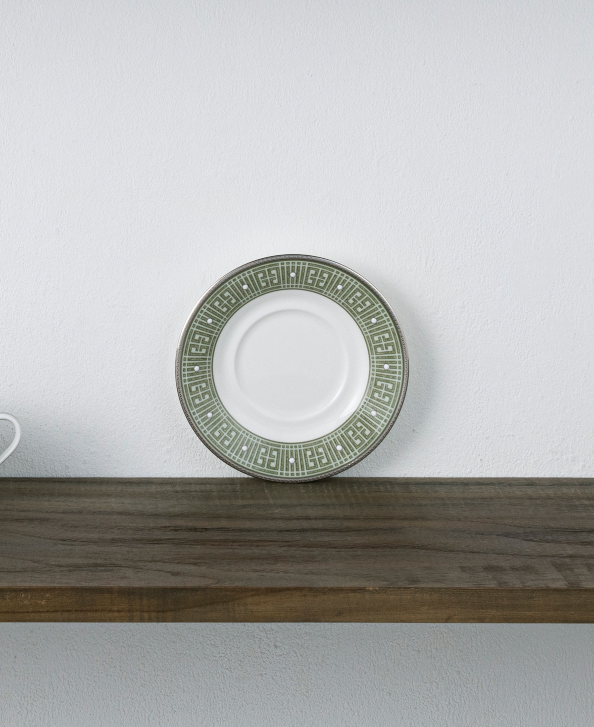 Noritake Infinity Green Platinum 4 Piece Saucer Set, Service For 4 In Green Platinum