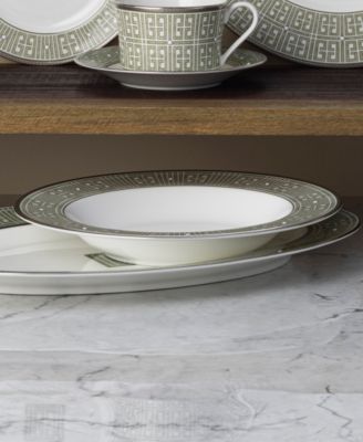 Infinity Green Platinum 4 Piece Soup Bowl Set 12 oz, Service for 4