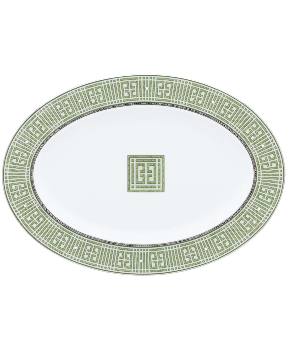 Noritake Infinity Oval Platter, 14" In Green Platinum
