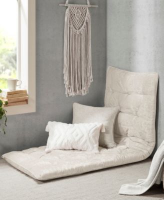 Edelia Poly Chenille Lounge Floor Pillow, 27 "x 74"