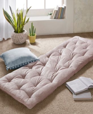 Edelia Poly Chenille Lounge Floor Pillow, 27 "x 74"