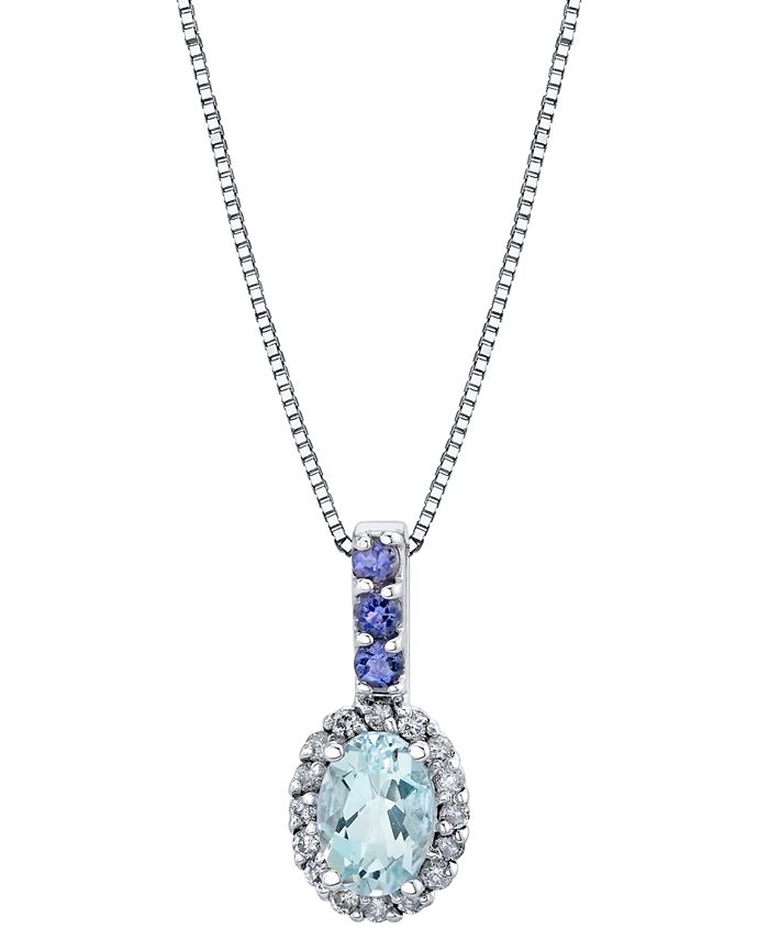 Macys discount aquamarine necklace