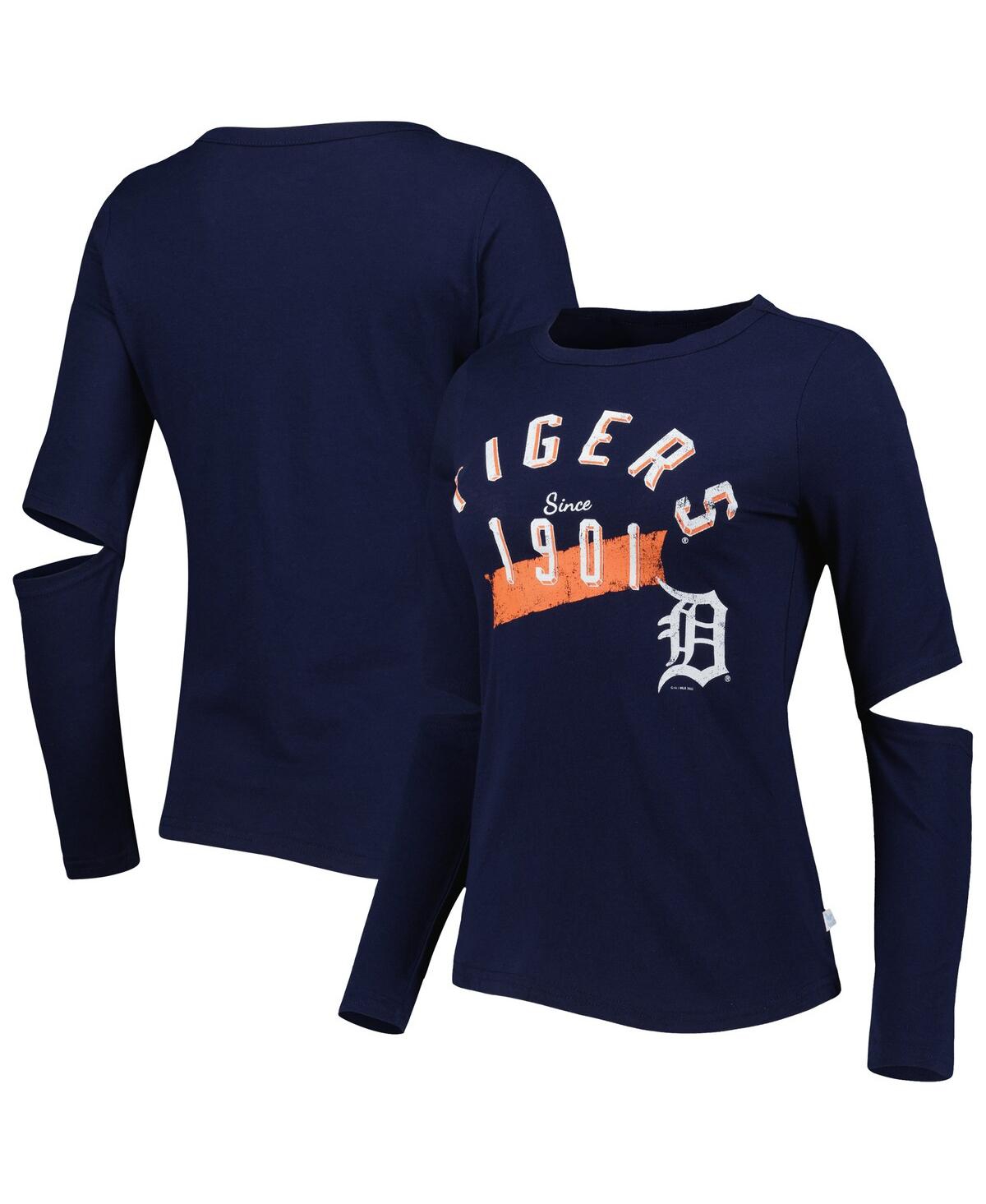 Women's Touch Navy Detroit Tigers Formation Long Sleeve T-shirt - Navy