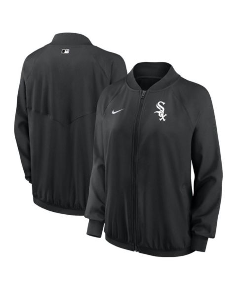 Женские куртки Nike Black Chicago White Sox Authentic Collection Team Raglan Performance Full-Zip Jacket