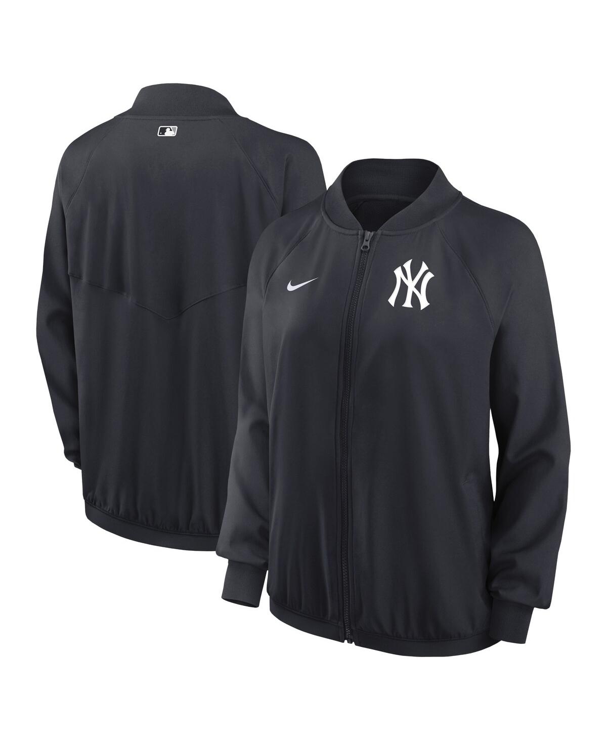 Nike Women's  Black Chicago White Sox Authentic Collection Team Raglan Performance Full-zip Jacket