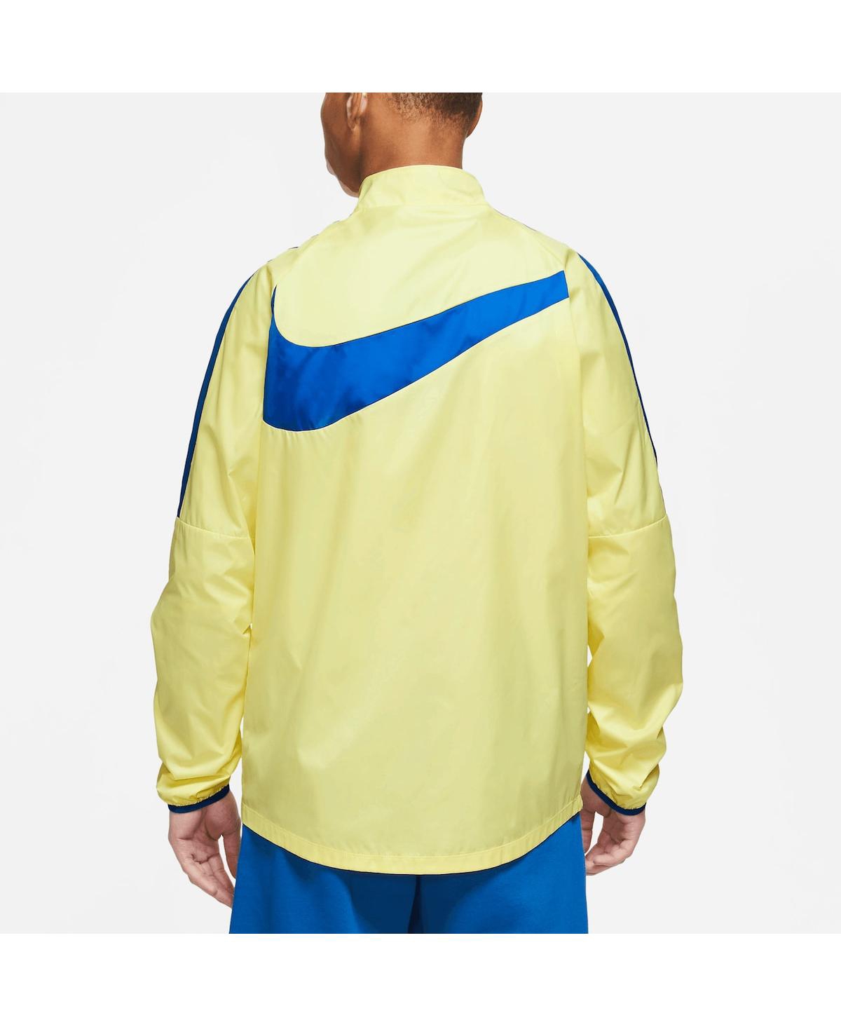 Shop Nike Men's  Yellow Club America Academy Awf Raglan Full-zip Jacket