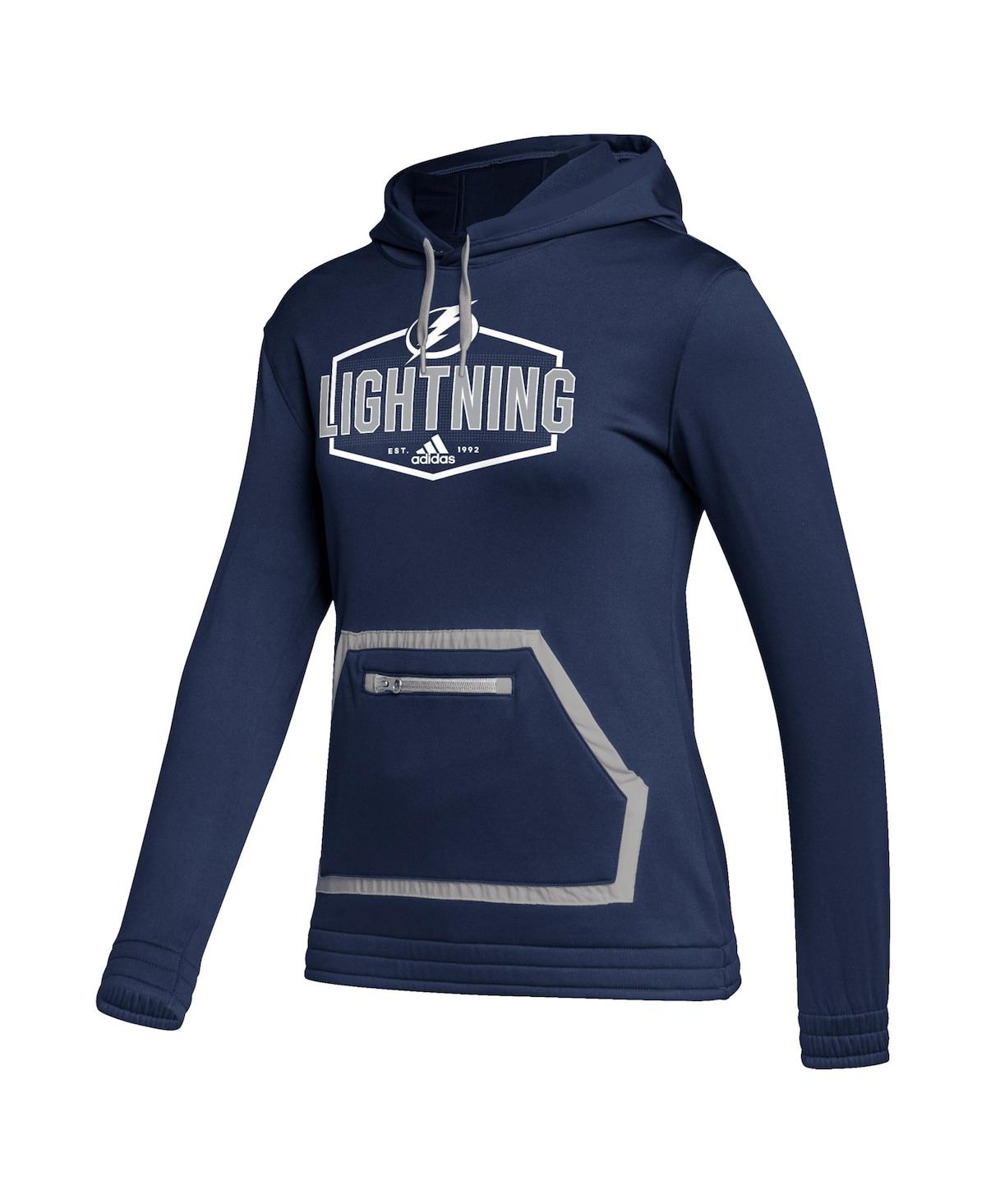 Shop Adidas Originals Women's Adidas Royal Tampa Bay Lightning Team Issue Pullover Hoodie