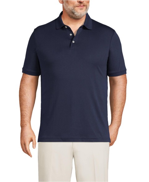 Мужские Lands' End Big & Tall Short Sleeve Cotton Supima Polo Shirt