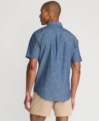 Big & Tall Short Sleeve Button Down Chambray Shirt