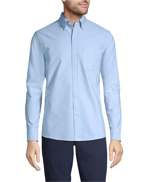 alfani Lands' End Men's Traditional Fit Sail Rigger Oxford Shirt Men's Fashion & Accessories