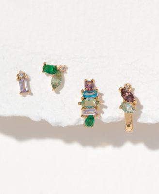 Crystal Multi-Color Flora and Fauna Stud Earring Set