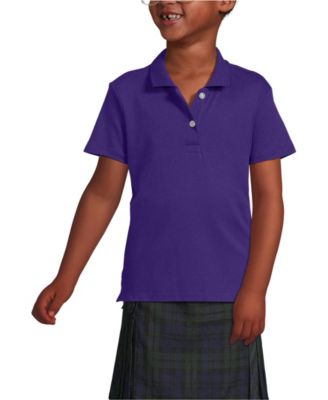 Girls Short Sleeve Feminine Fit Interlock Polo Shirt