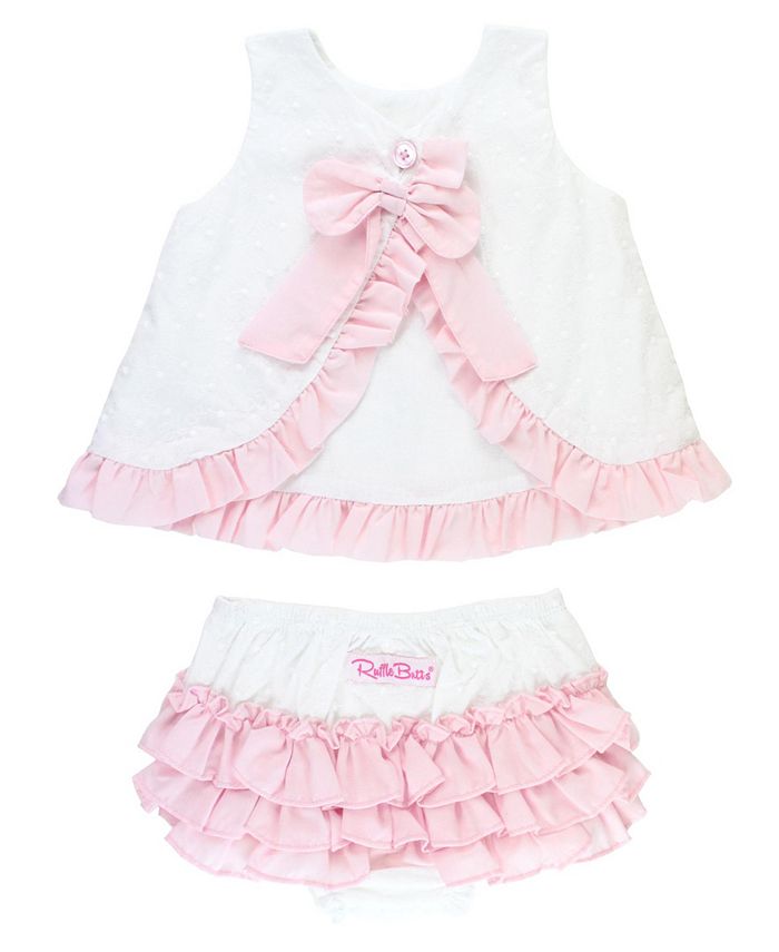 RuffleButts Baby Girls Swiss Dot Swing Top and Bloomer Set Macy's