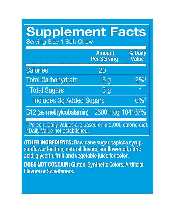 The Vitamin Shoppe Vitamin B12 Soft Chews Supports Energy Production & Cognitive Health