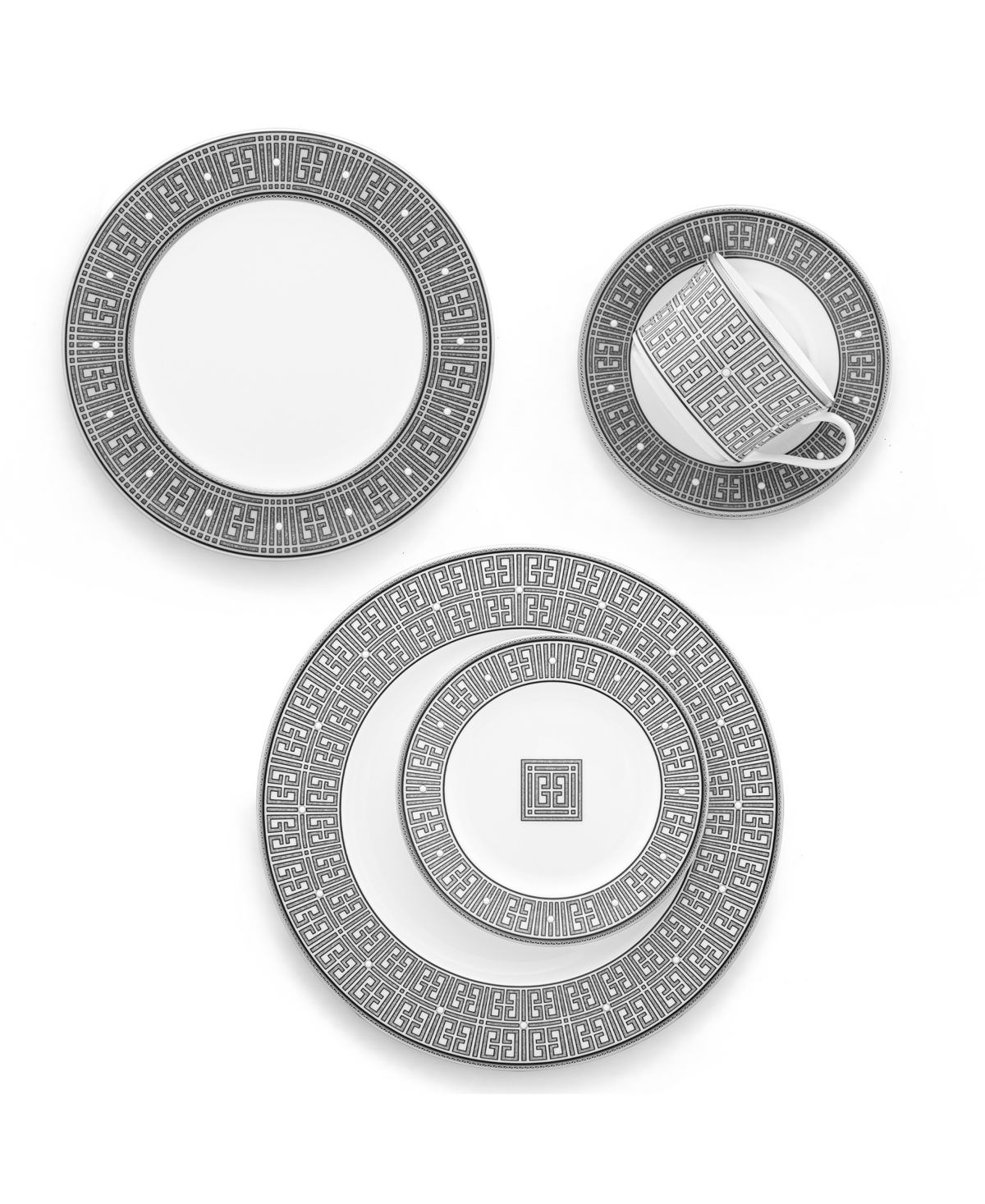 Noritake Infinity Graphite 4 Piece Cup Set, Service For 4 In Graphite