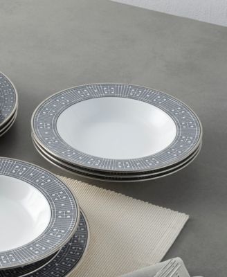 Infinity Graphite 4 Piece Soup Bowl Set 12 oz, Service for 4