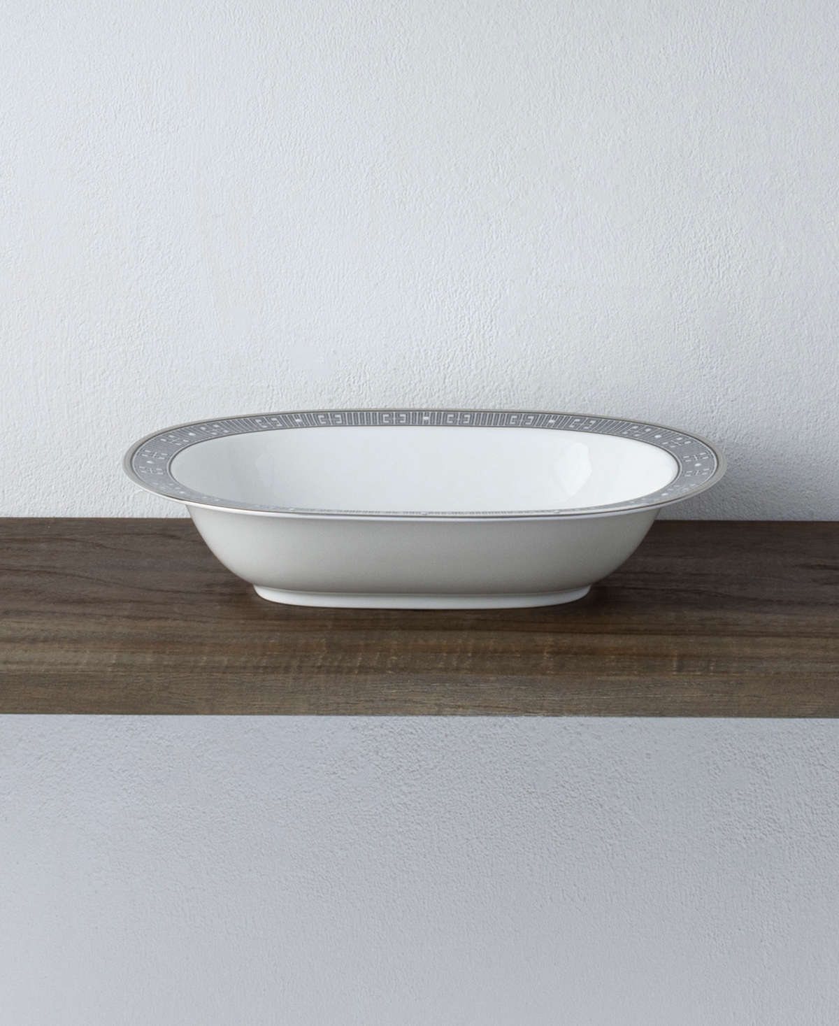 Noritake Infinity Graphite Oval Vegetable Bowl 24 oz In Graphite