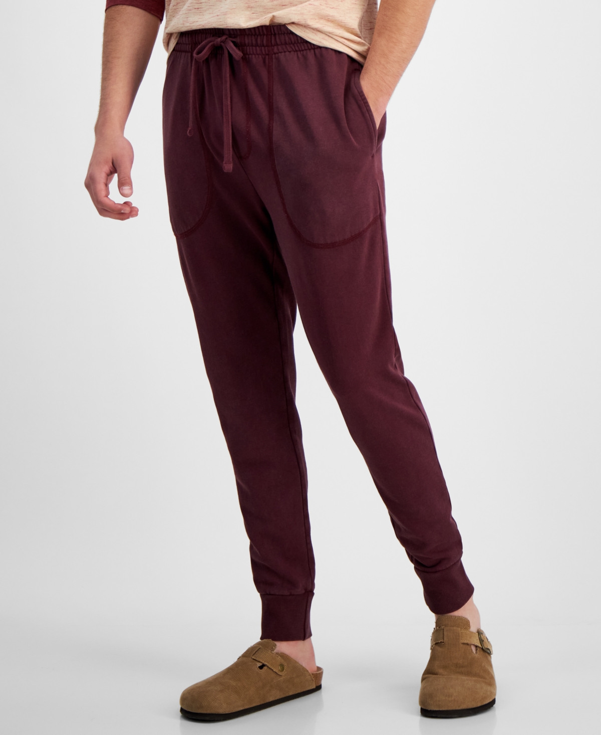 Men's Nick Jogger Pants, Created for Macy's - Dark Scarlet