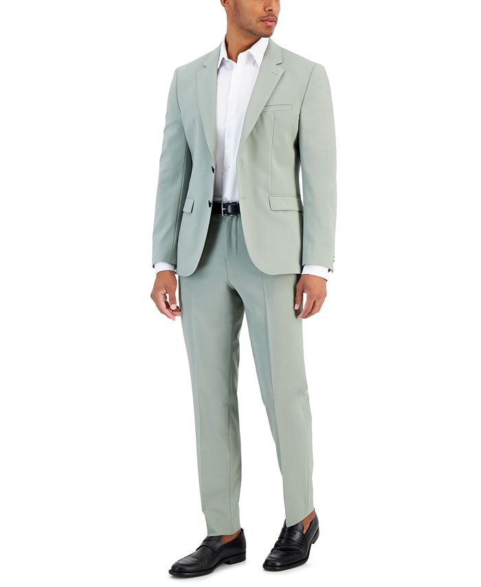 Boss Men's Modern-Fit Celery Green Suit Macy's