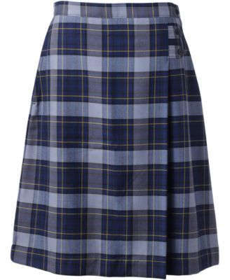 Women's Plaid A-line Skirt Below the Knee