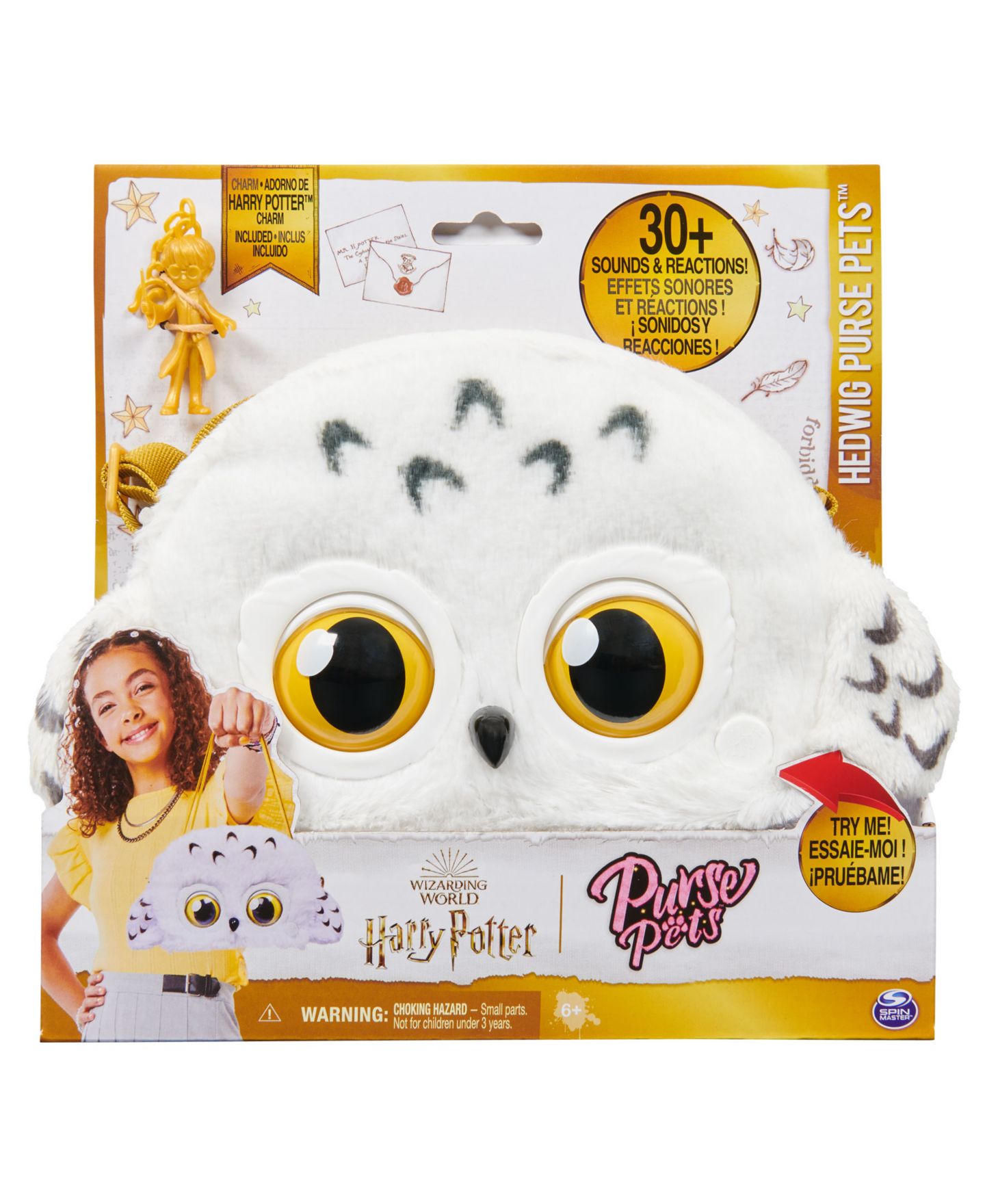 Детские фигурки Wizarding World Harry Potter, Hedwig Purse Pets Interactive Pet Toy and Shoulder Bag — фото 7