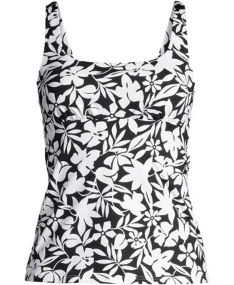 Women's Swimsuit Top Square Neck Underwire Tankini with Adjustable Straps