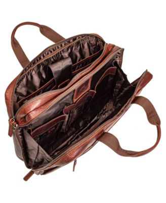 Men's Buffalo Double Compartment Briefcase for 15.6" Laptop and Tablet