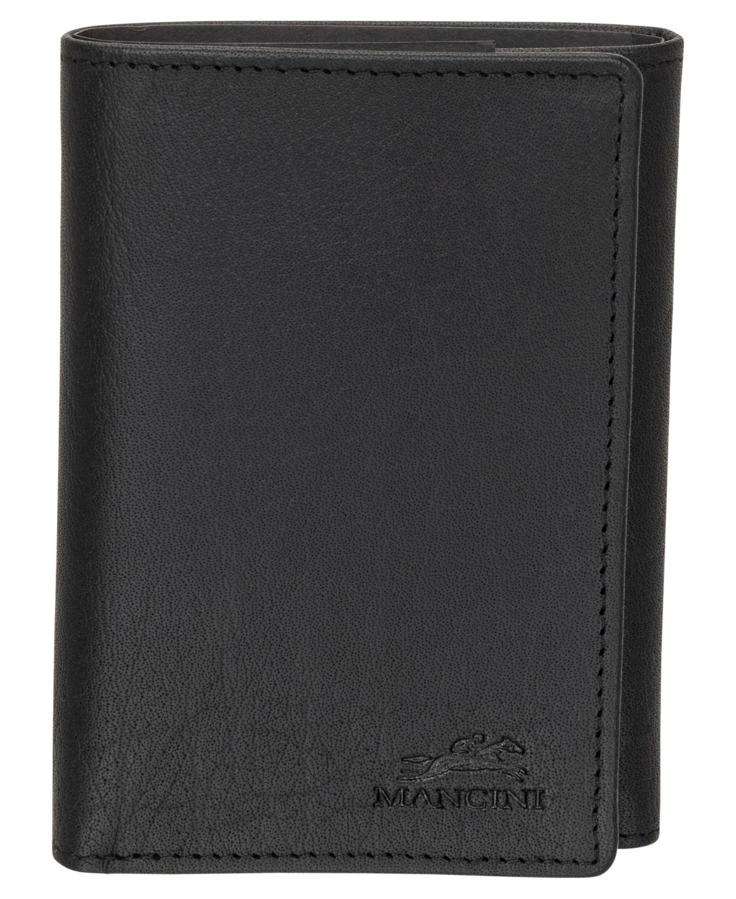 Мужской кошелёк Mancini Buffalo RFID Secure Trifold Wallet, цвет: Чёрный — фото 1