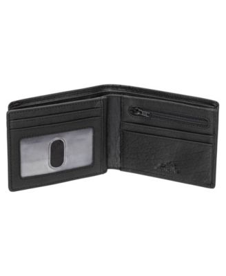 Men's Buffalo RFID Secure Center Wing Wallet with Coin Pocket