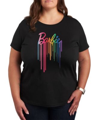 Hybrid Apparel Trendy Plus Size Barbie Pride Paint Graphic T-shirt - Macy's