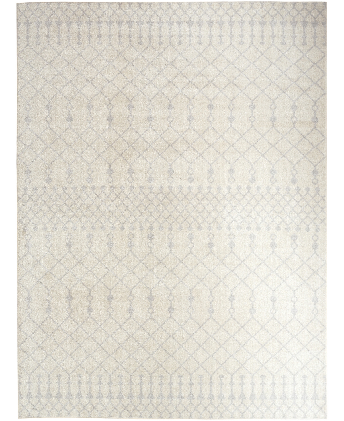 Nourison Astra Machine Washable Asw10 5'3" X 7' Area Rug In Ivory