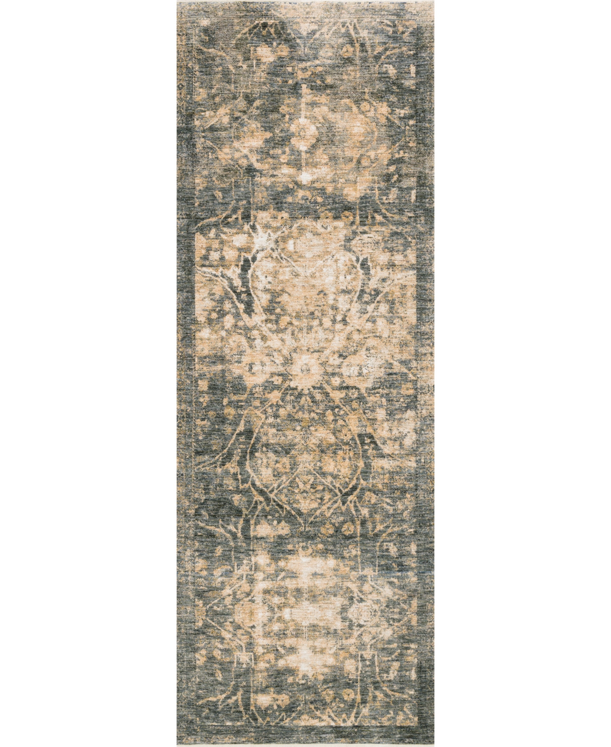 Magnolia Home By Joanna Gaines X Loloi Kennedy Ken-02 2'8" X 7'9" Runner Area Rug In Turquoise