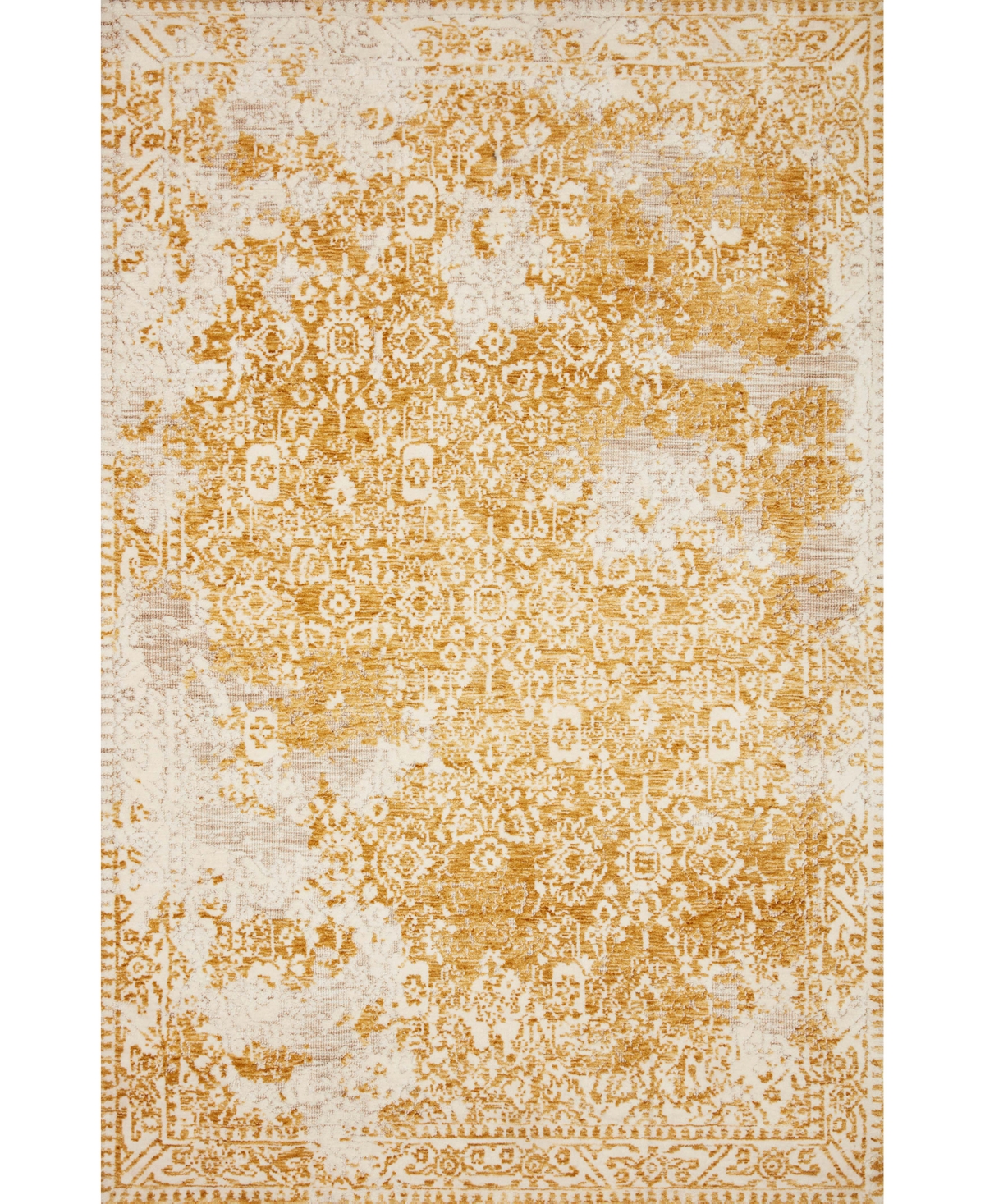 Magnolia Home By Joanna Gaines X Loloi Lindsay Lis-01 5' X 7'6" Area Rug In Gold,white